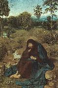 Geertgen Tot Sint Jans John the Baptist in the Wilderness oil painting